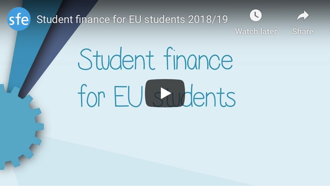 Student finance for EU students 2018-2019