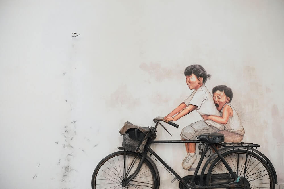 mural y bici